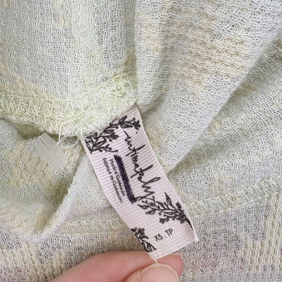 Free People Intimately “You And I” Floral Turtleneck Thermal, Sz XS, Light Green - Picture 9 of 11